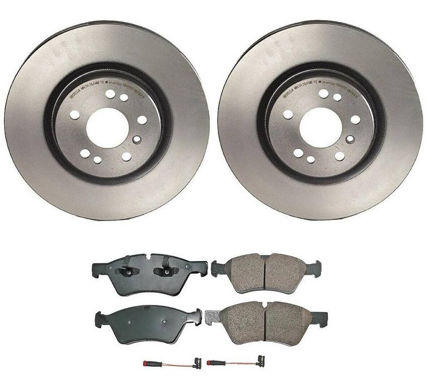 Mercedes Disc Brake Pad and Rotor Kit - Front (330mm) (Ceramic) (EURO) 164420262064 - Akebono Euro Ultra-Premium 4116485KIT